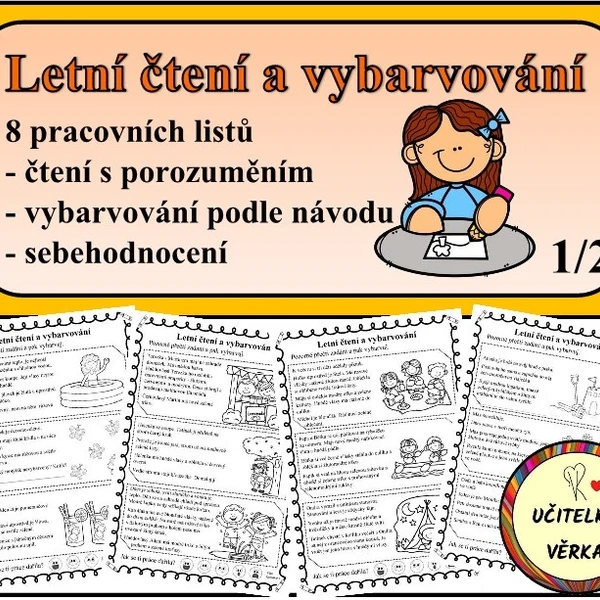 Letní čtení a vybarvování 1