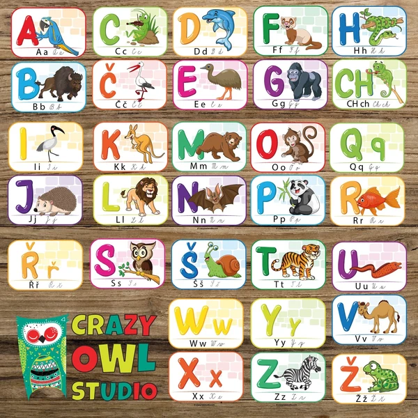 ABECEDA - výzdoba třídy téma ZVÍŘATA 1