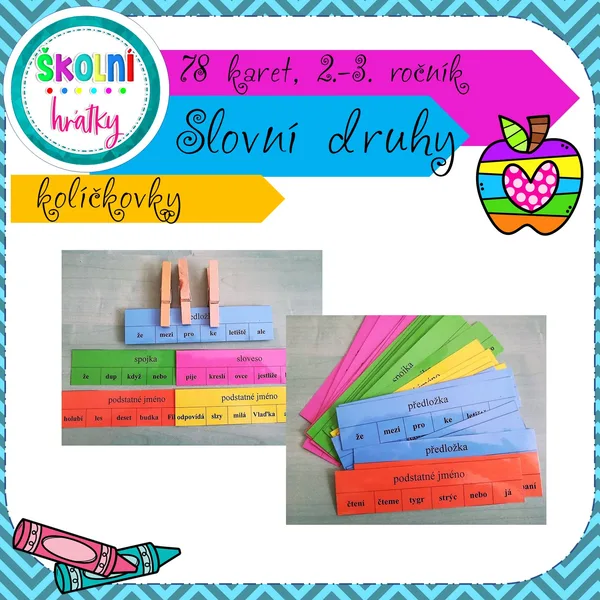 Slovní druhy - kolíčkovky 1