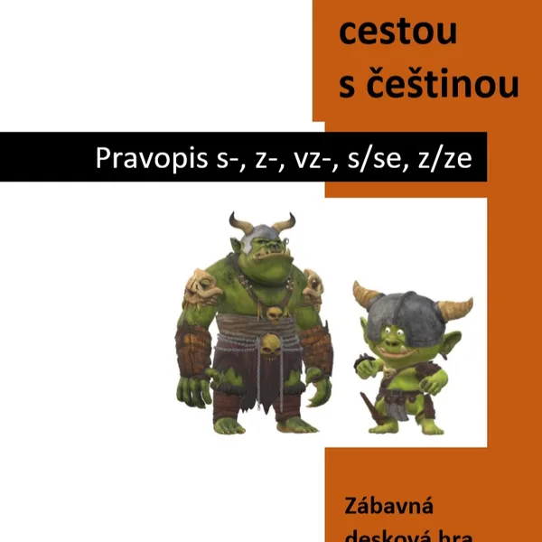 Desková hra Trollí cestou s češtinou - pravopis s/z/vz 1