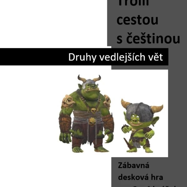 Desková hra Trollí cestou s češtinou - věty vedlejší 1