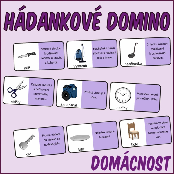 Hádankové domino - Domácnost 1