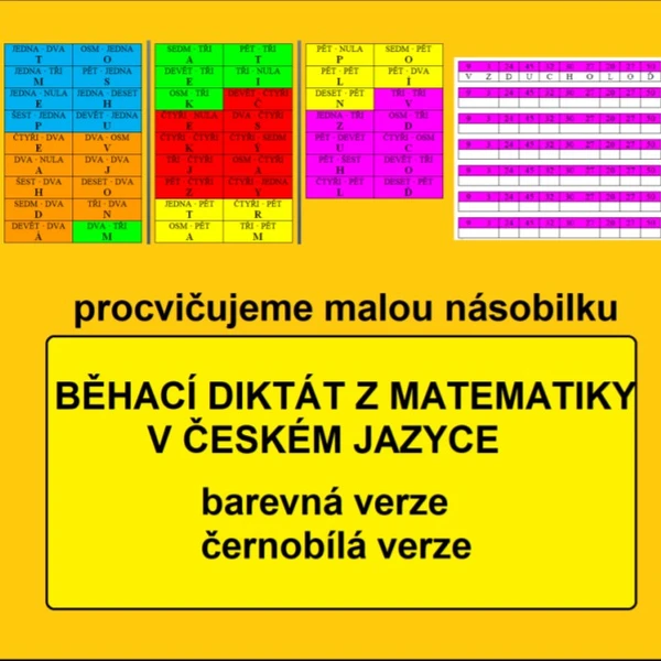 BĚHACÍ DIKTÁT - český jazyk v matematice 1
