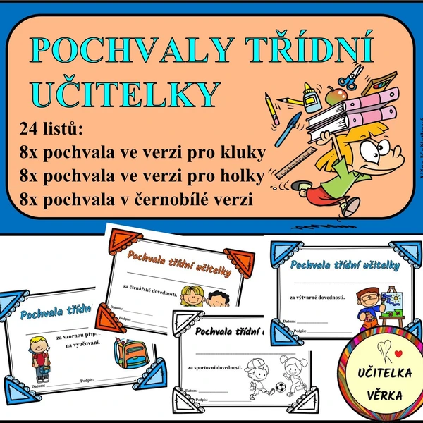 Pochvaly třídní učitelky 1