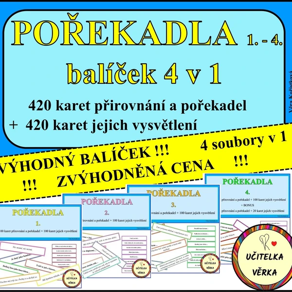 POŘEKADLA 4v1 - zvýhodněný balíček  1