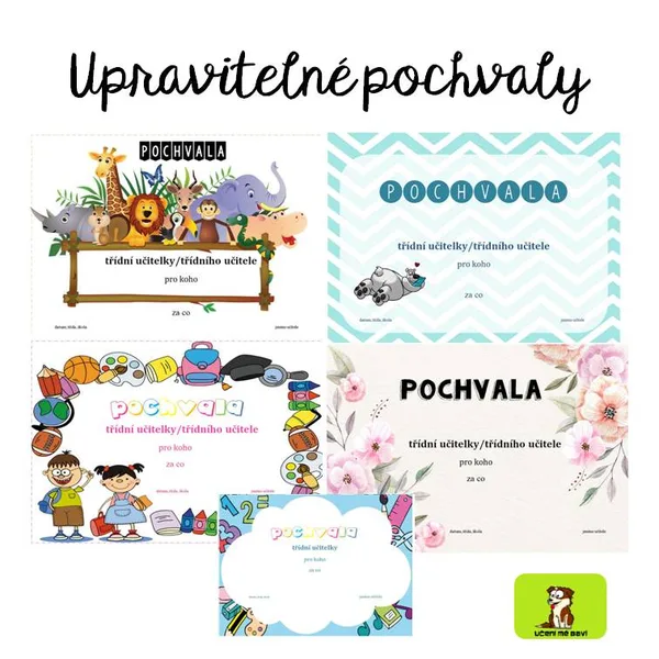 Upravitelné pochvaly - 5 vzorů 1