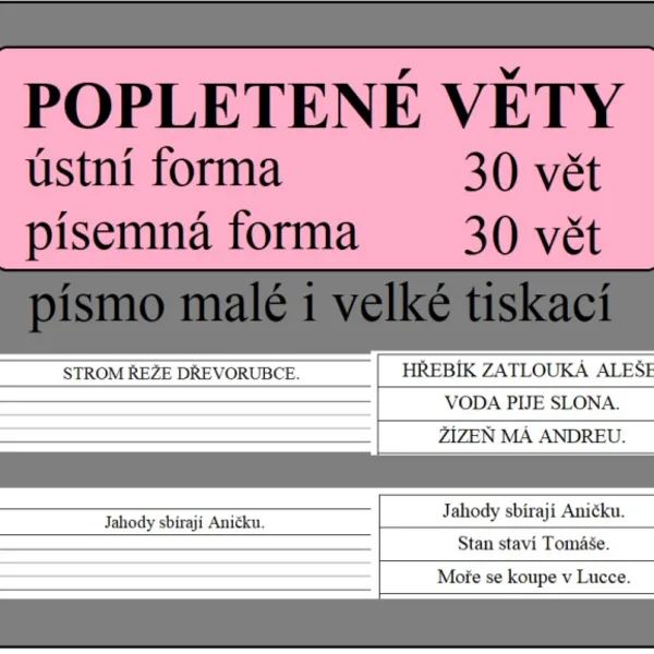 POPLETENÉ VĚTY 1