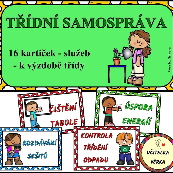 TŘÍDNÍ SAMOSPRÁVA - 16 kartiček 1