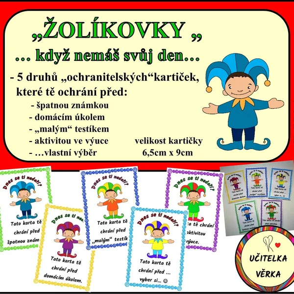 ŽOLÍKOVKY - "ochranitelské" kartičky pro děti 1