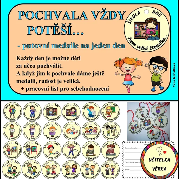 POCHVALA VŽDY POTĚŠÍ… - putovní medaile na jeden den 1