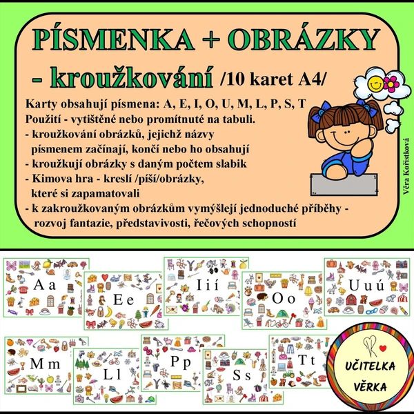 PÍSMENKA + OBRÁZKY - kroužkování 1