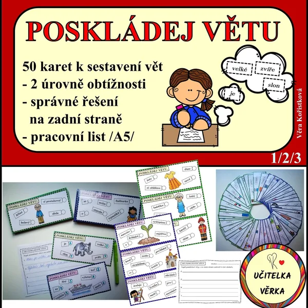 POSKLÁDEJ VĚTU 1