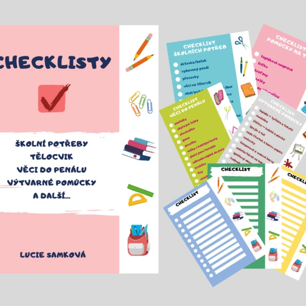 Sada checklistů (seznamů) na pomůcky do školy 1