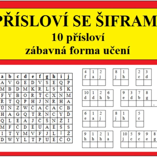 PŘÍSLOVÍ V ŠIFRÁCH 1