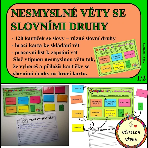 NESMYSLNÉ VĚTY SE SLOVNÍMI DRUHY 1