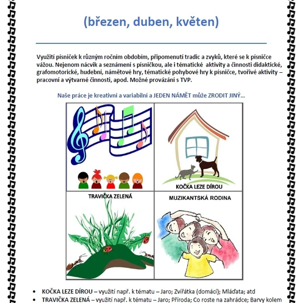 Aktivity s písničkou 3. (Jaro) 1
