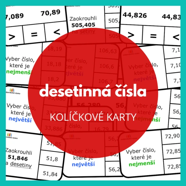 desetinná čísla - kolíčky 1