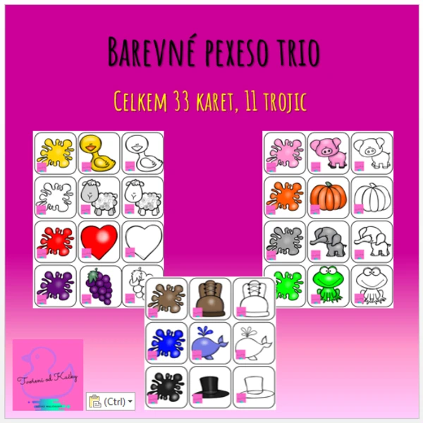 Barevné pexeso trio 1