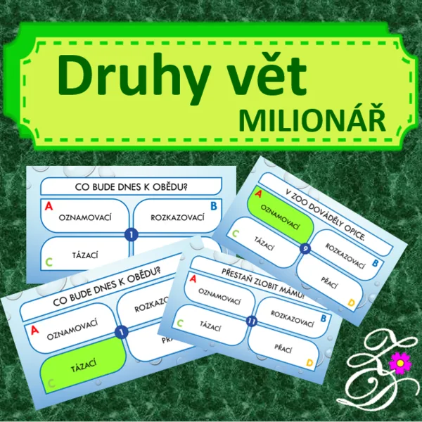 Druhy vět (milionář) 1