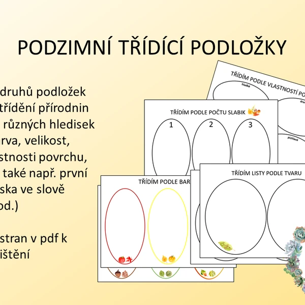 PODZIMNÍ TŘÍDÍCÍ PODLOŽKY 1