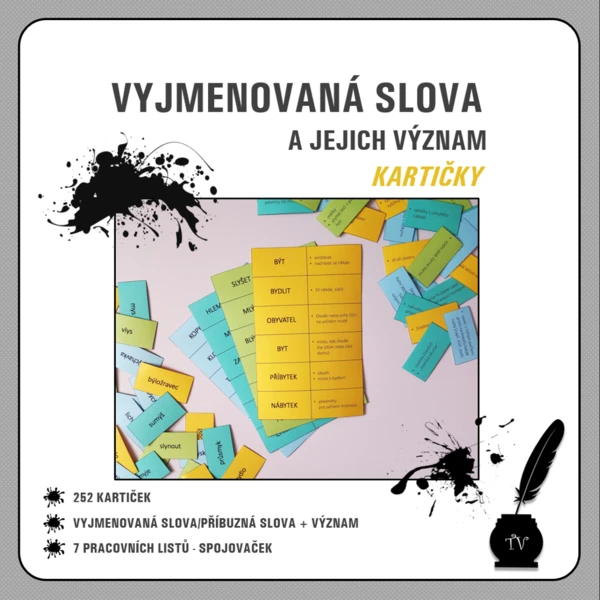 Vyjmenovaná slova - kartičky 1