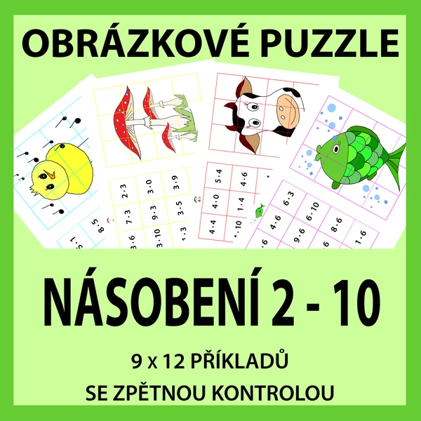 Malá násobilka - obrázkové PUZZLE 1