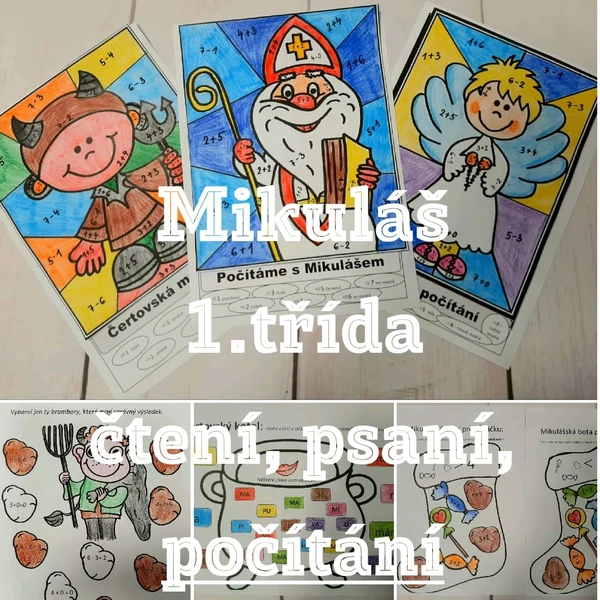 Mikuláš 1. třída- psaní, čtení, počítání 1
