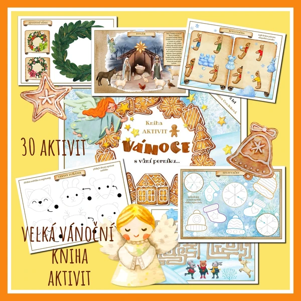 Velká vánoční kniha aktivit s vůní perníku 1