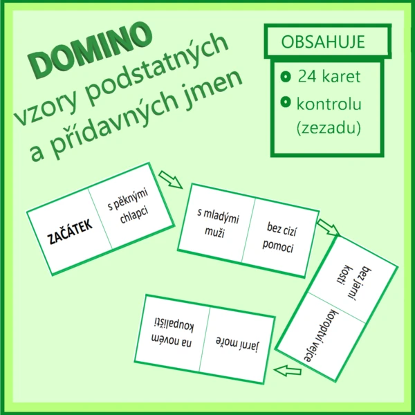 DOMINO – vzory podstatných a přídavných jmen 1