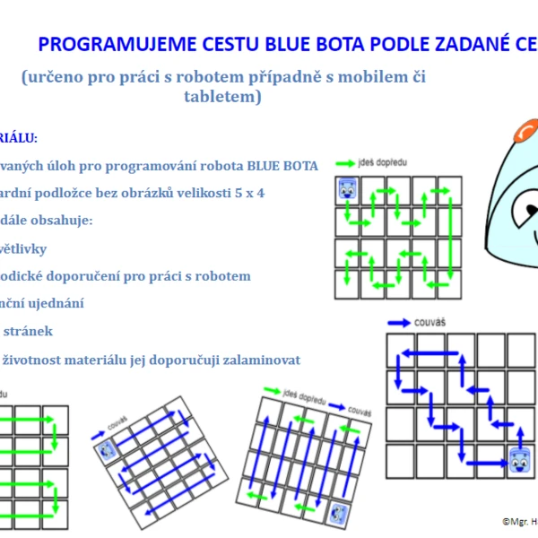 Programujeme Blue Bota podle zadané cesty 1