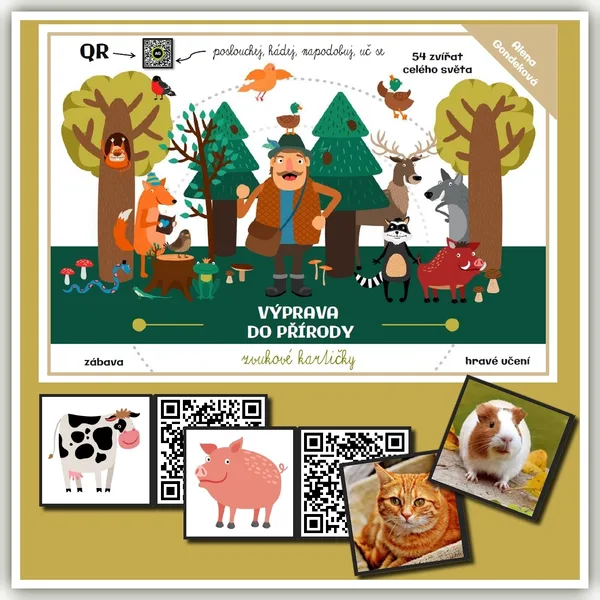 VÝPRAVA DO PŘÍRODY - ZVUKOVÉ KARTY (QR KÓDY) 1