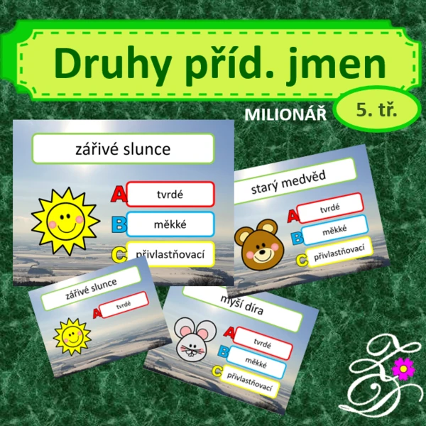 Druhy přídavných jmen (milionář) 1