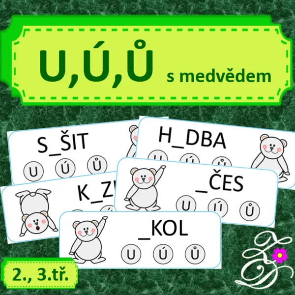 U, Ú, Ů s medvědem 1