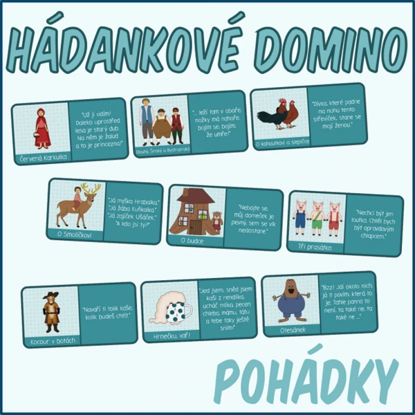 Pohádky - Hádankové domino 1