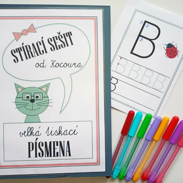 Stírací sešit - VELKÁ TISKACÍ PÍSMENA 1