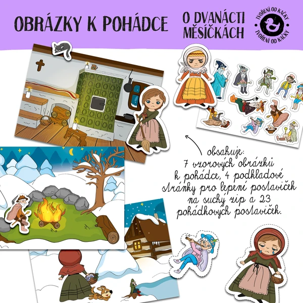 Obrázky k pohádce O DVANÁCTI MĚSÍČKÁCH 1