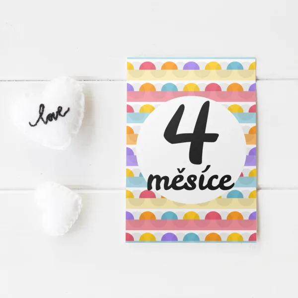 Milníkové kartičky barevné - 16ks 1