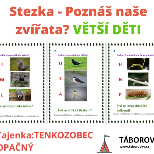 Stezka - Poznáš naše zvířata větší děti 1