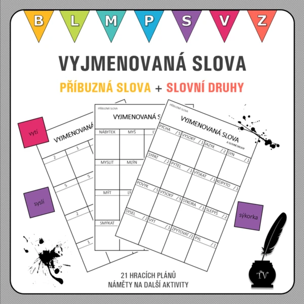 Vyjmenovaná slova - příbuzná slova 1
