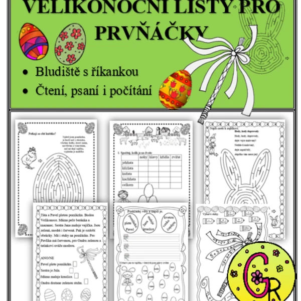 Velikonoční listy pro prvňáčky 1