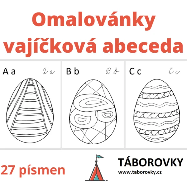 Omalovánky - vajíčková abeceda 1
