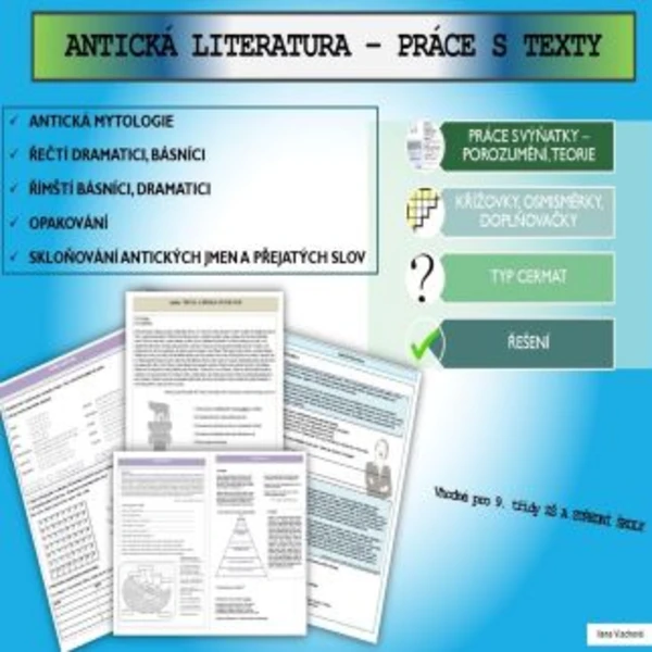 Antická literatura - pracovní listy 1