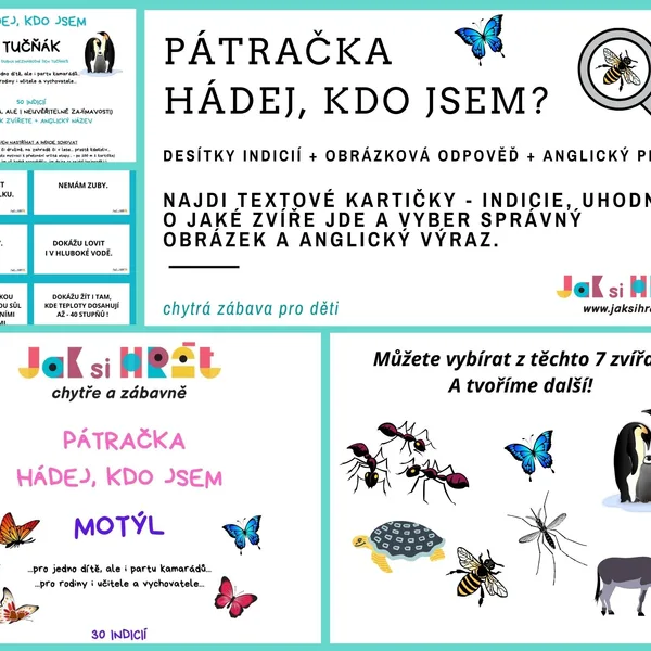 PÁTRAČKA - "HÁDEJ, KDO JSEM?" 7 ZVÍŘAT 1