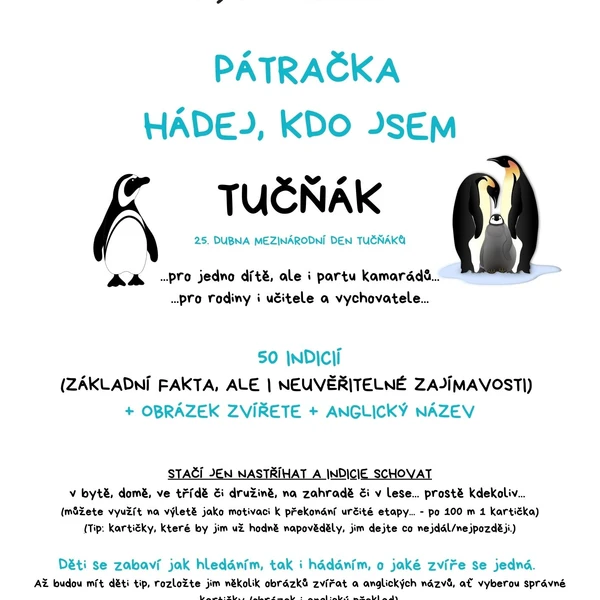 PÁTRAČKA-HÁDEJ, KDO JSEM - TUČŇÁK 1