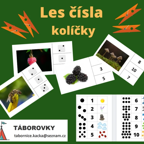 Les číslo - kolíčky 1