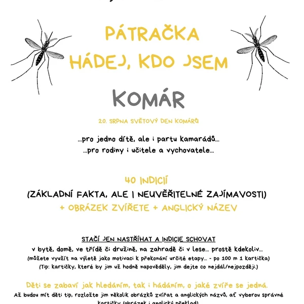 PÁTRAČKA - HÁDEJ, KDO JSEM - KOMÁR  1