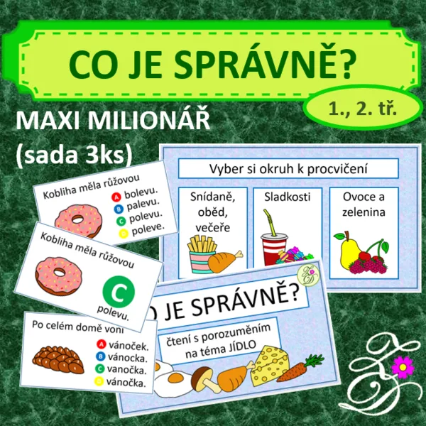 Co je správně? - sada 3 ks milionáře 1