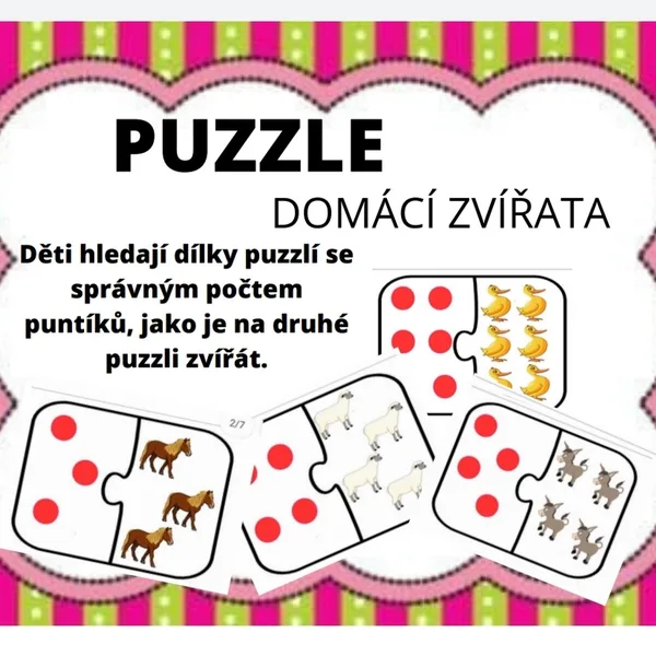 Puzzle domácí zvířata 1
