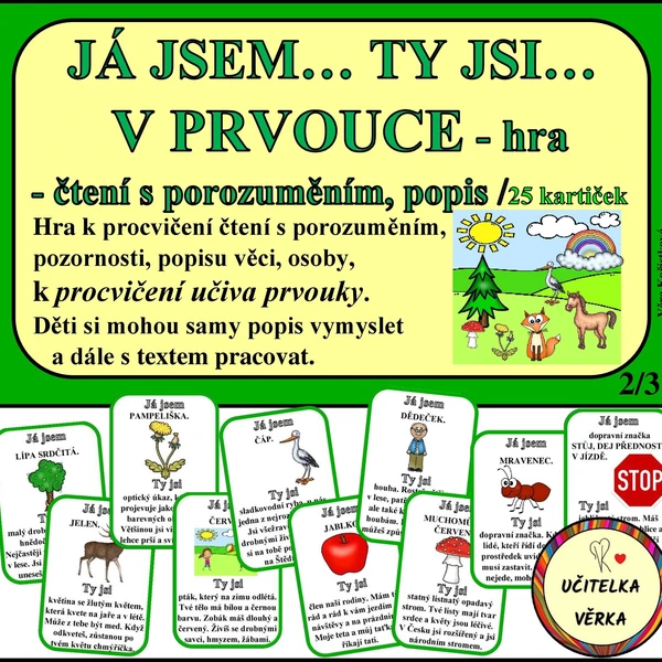 JÁ JSEM… TY JSI… PRVOUKA - hra 1