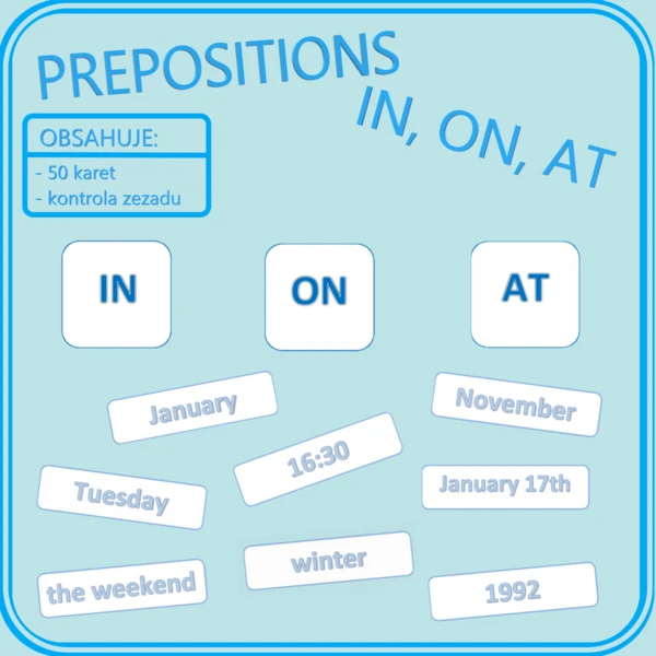 Prepositions - In, On, At (předložky - přiřazování) 1